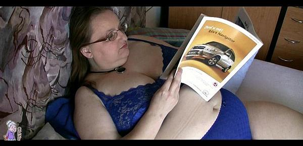  Granny reads playboy and have some sex